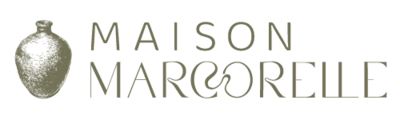 Logo horizontal maison marcorelle crée par le STudio Youmé dans le cadre de la création de l'identité visuelle de la marque.