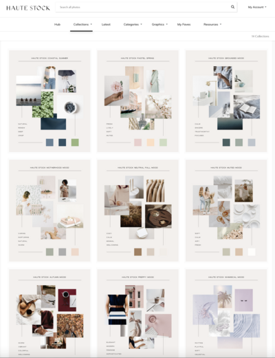 get curated mood boards inside the Haute Stock membership