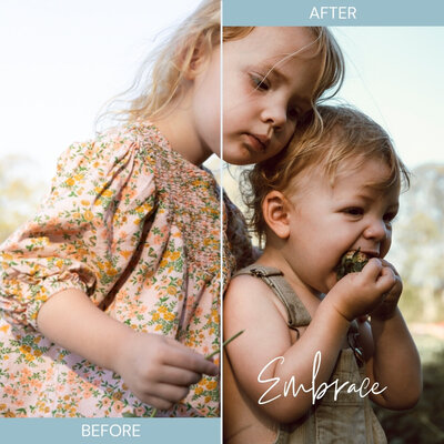 Mamastalgia Presets - Embrace - before and after 