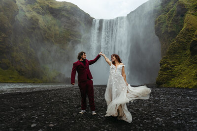 Skógafoss Iceland Elopement 