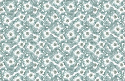 KK Harris Fabric - Aphrodite's Anemone Wind - One Yard Overview
