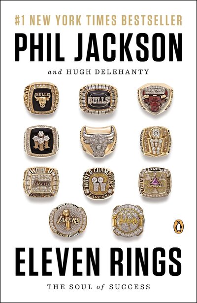 white book with championship rings on cover