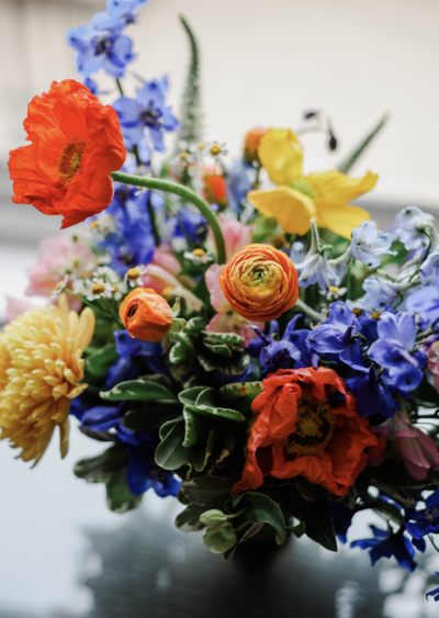 Colorful centerpiece for san diego wedding