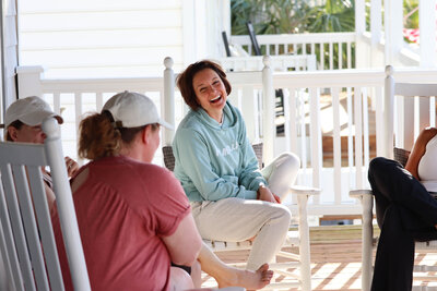 woman smiling