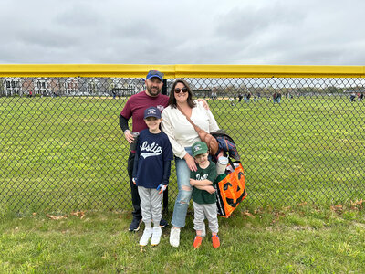 Family photo of Kirstyn with her husband the children, the owner of Bridal Alterations