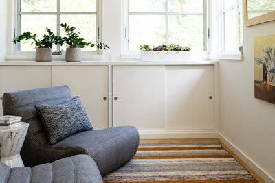 A new build home in Hingham, MA, featuring modern interior design that balances clean lines with timeless architectural details.