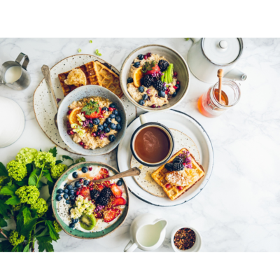 healthy colorful breakfast