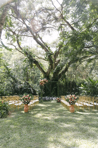Bride and groom walking at destination wedding in Sayulita Mexico