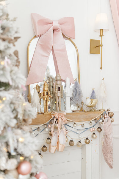 Nutcracker mantle decorations Phoenix photography studio