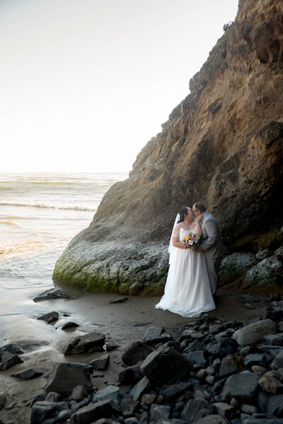 Hug Point Beach Oregon Coast Elopement