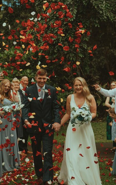 bride and groom at their oregon elopement