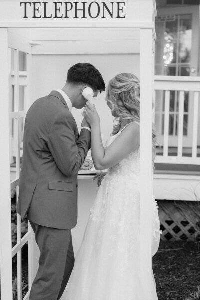 Ty and Grace checking their "at the tone" guest book.