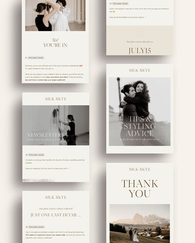Aesthetic Flodesk templates for wedding photographers