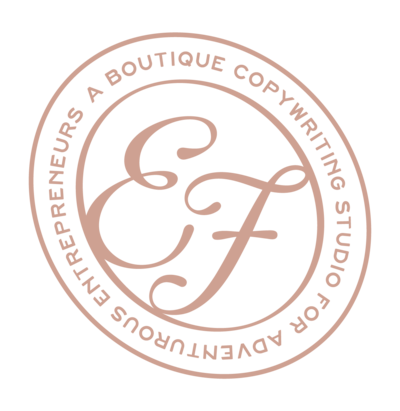 Logo mark for website copywriter Erika Fitzgerald