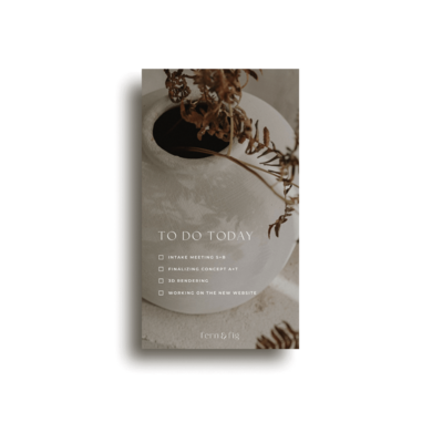 Earthy Instagram story template for interior designer