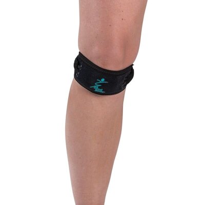 The Patellavator Knee Orthosis, a device that applies variable pressure to the patellar tendon without creating a tourniquet around the leg or irritating the popliteal.