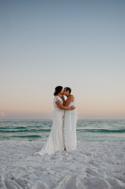 Dad hugging Bride