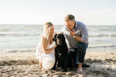 Toronto engagement session with dog