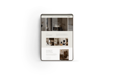 Showit website template voor interieur designers