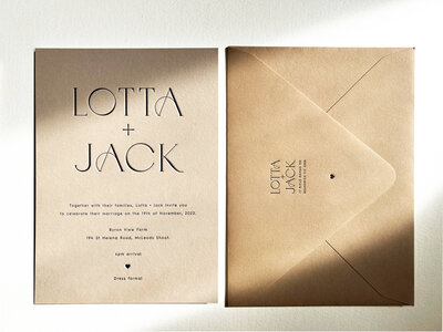 luxury designed and letterpress printed minimalist art deco wedding invitation suite lotta