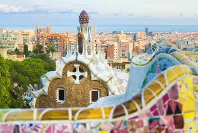 Barcelona cityscape seen from Park Guell