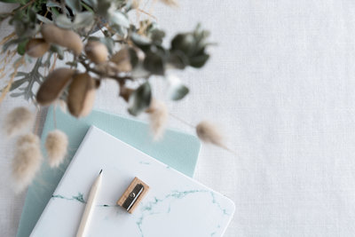 Journal and pencil