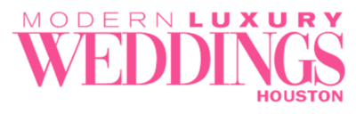 Modern luxury weddings houston logo pink