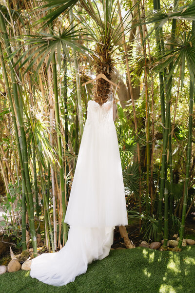 Boho-Chic Tropical Wedding Dress for San Diego Sunset Ceremony