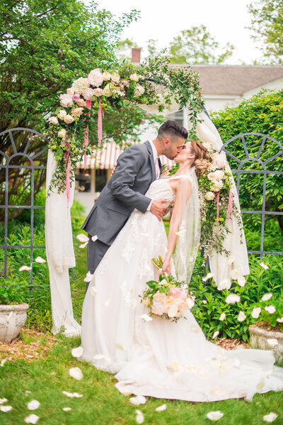 Colby Hill Inn - Couple Portrait Outdoor Wedding Ceremony