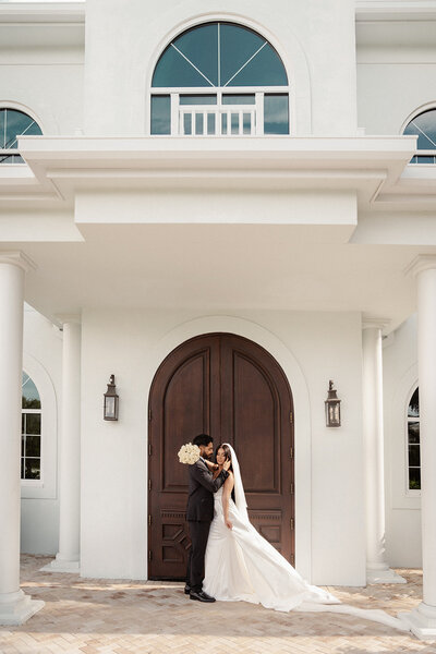 couple intimate elopement wedding day