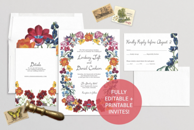 pre-designed invitations