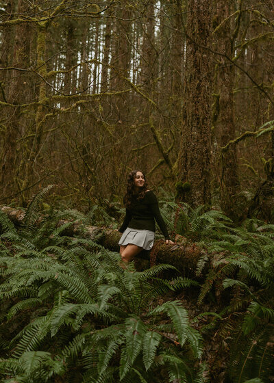 girl standing on road in eugene, oregon