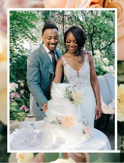 Autumn Floral Rustic Wedding Cake