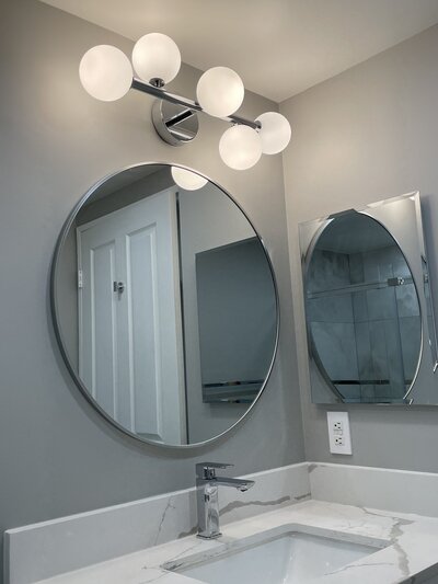 Bathroom vanity fixture selection and interior design, Studio 180 Design, Toronto, ON 
