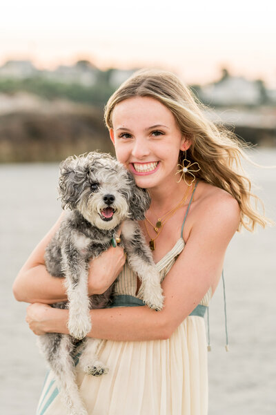 Senior Photo with Dog