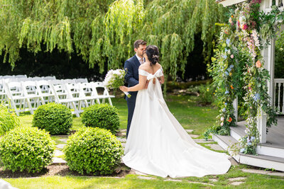 Couple by willow tree