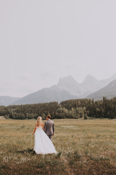 canmore elopement in the rocky mountains mountains