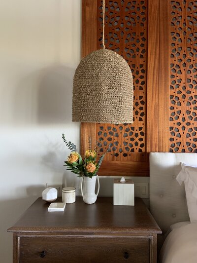 Pincusion protea bedside arrangement