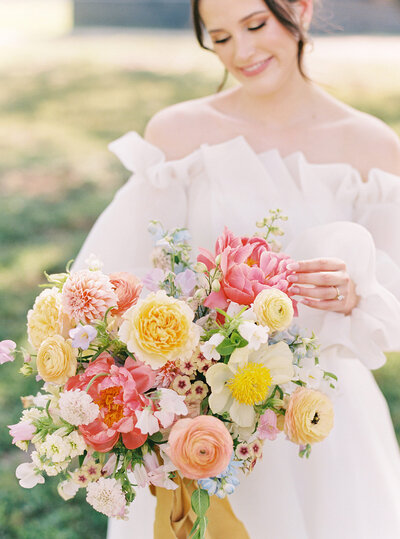 Color wedding bouquet at wedding planned by Bianca Nichole and Co