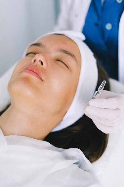 Women getting a facial treatment