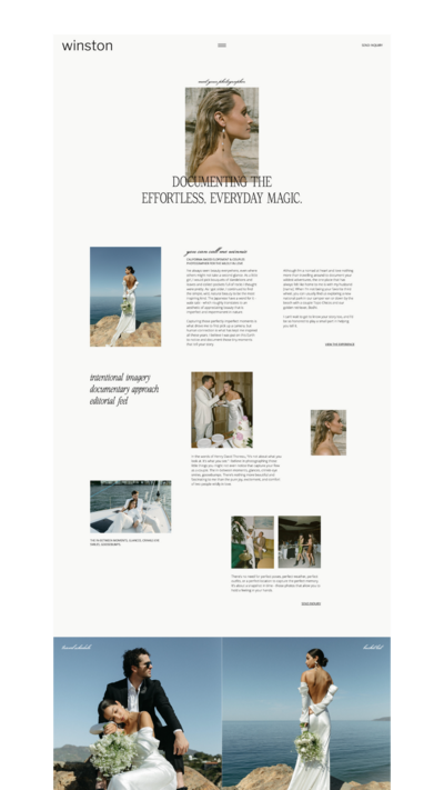 Winston showit website template mockup