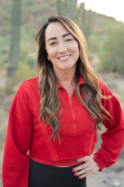 Professional brand photoshoot of Jessi demonstrating trauma-informed fitness approach
