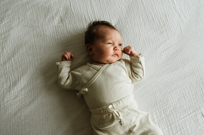 baby op muslin doek