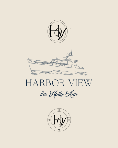 Custom logo design for Harbor View Yacht Charter in New York