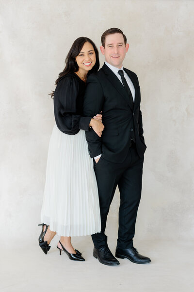 Kim and JP in Paris during the spring for a morning photography session at the Louvre.
