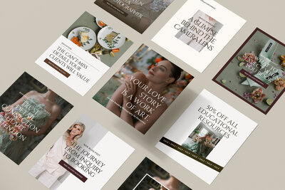 Canva Templates, Canva Instagram Templates for Photographers Creative Small Business Owners With Grace and Gold - Best Showit Web Designer