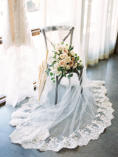 styled bridal bouquet and details photo