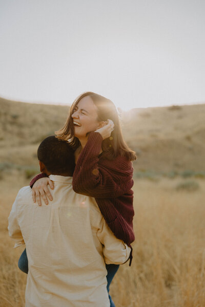 boise foothills engagement