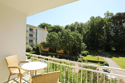 Balkon eines Zimmers im Hotel Bernstein.