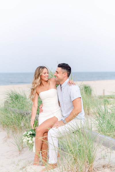 engagement session on monmouth beach